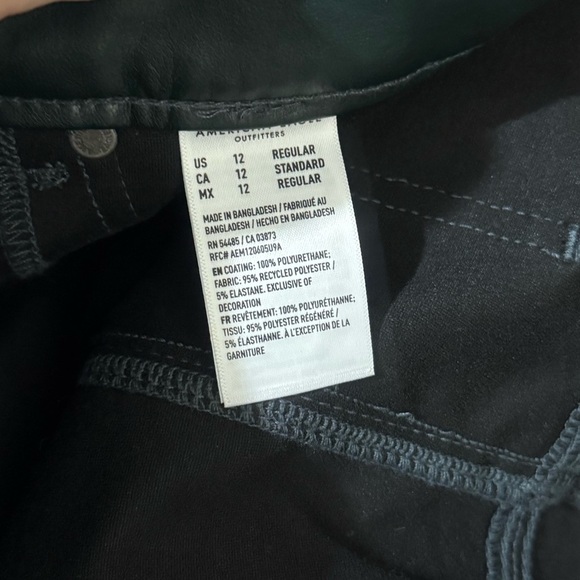 American Eagle Outfitters Pants  Green Faux Leather Kick Boot High Rise - Picture 6 of 6